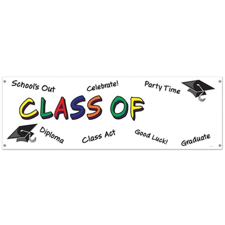 Class Of Year Sign Banner 12PK